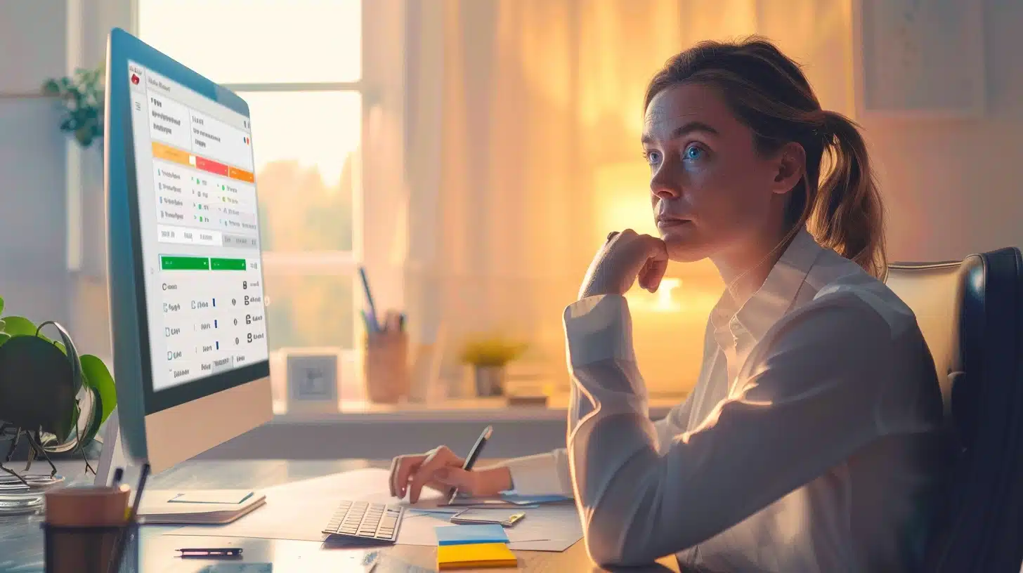 a girl working on the computer